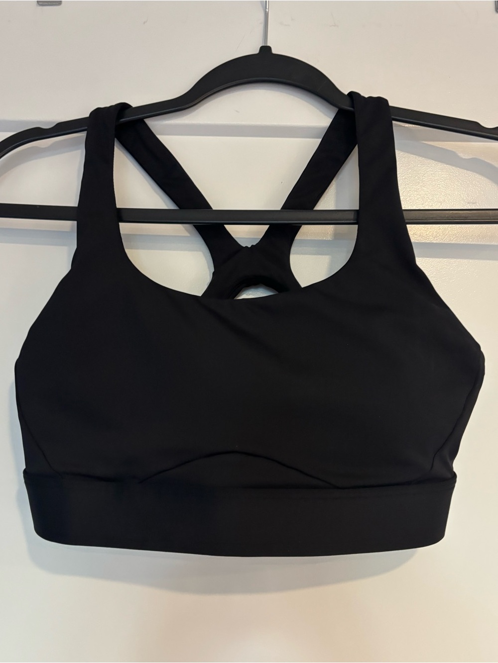 Athleta Women’s Black Sports Bra with Cross-Back Support